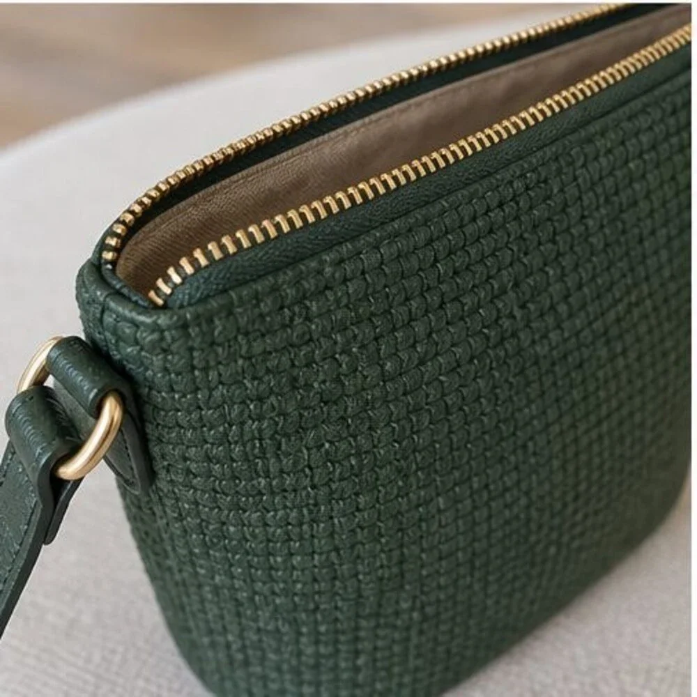 Ivory Saffiano Crossbody Bag